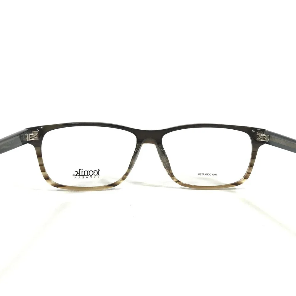 Iconik Eyeglasses Frames Dan C02 Brown Square Full Rim 59-15-145